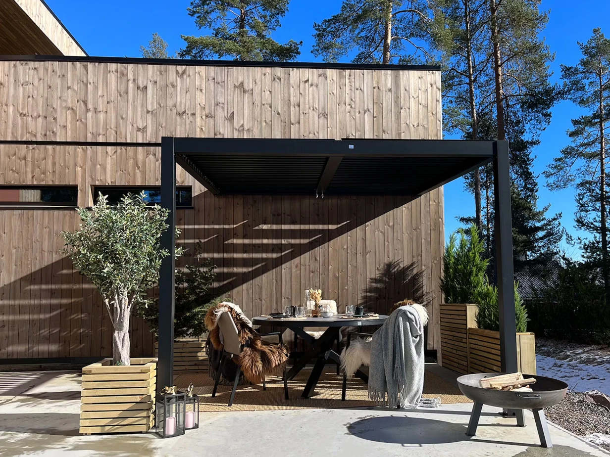 Aluminium Pergola met Lamellen Aan Huis 300 x 300 cm - Afbeelding 7